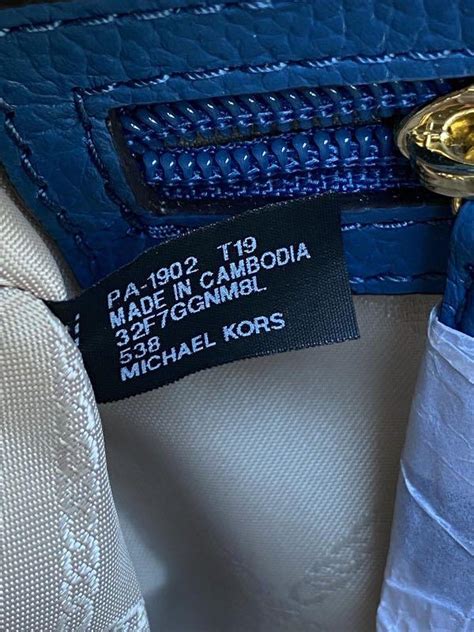 michael kors made in cambodia|Michael Kors bag authenticity check.